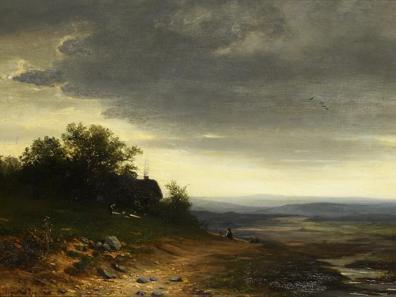 1842-Fanny Meyer - Serata estiva nel Salzkammergut